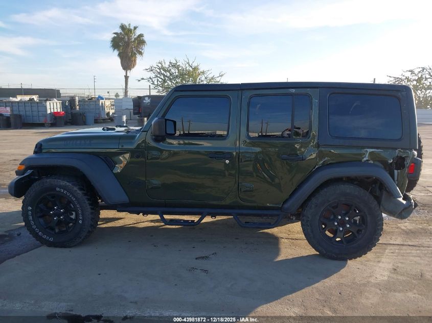 2022 Jeep Wrangler Unlimited Willys 4X4 VIN: 1C4HJXDG5NW113205 Lot: 43981872