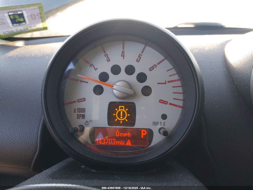 2012 Mini Cooper Countryman VIN: WMWZB3C58CWM02681 Lot: 43981906