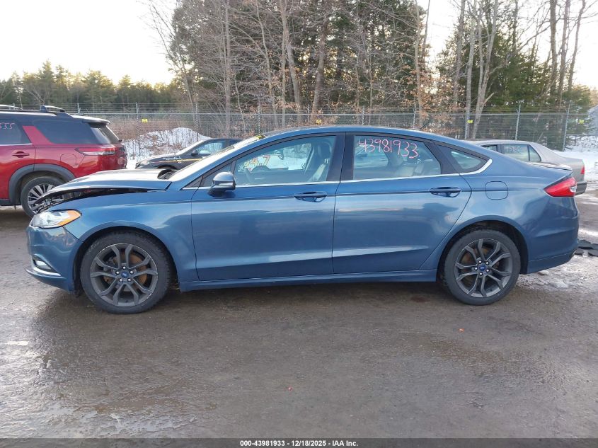2018 Ford Fusion Se VIN: 3FA6P0T92JR133429 Lot: 43981933