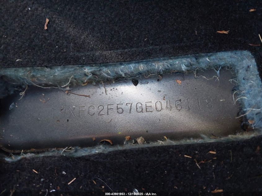 2016 Honda Civic Lx VIN: 19XFC2F57GE046118 Lot: 43981953