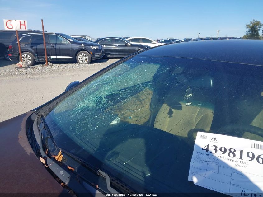 2012 Hyundai Sonata Gls VIN: 5NPEB4AC8CH417776 Lot: 43981969