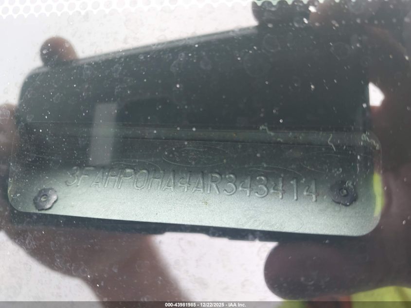 2010 Ford Fusion Se VIN: 3FAHP0HA4AR343414 Lot: 43981985