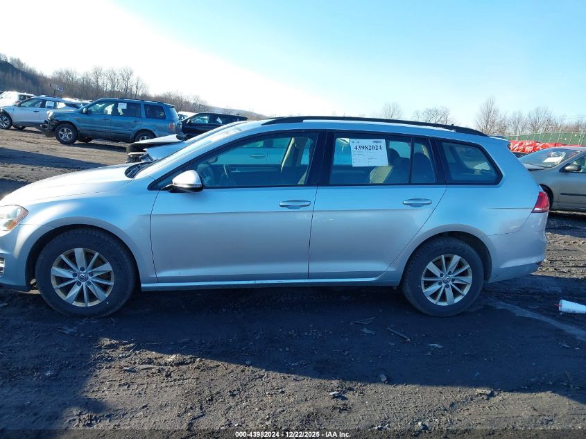 2016 Volkswagen Golf Sportwagen Tsi S 4-Door VIN: 3VWC17AU1GM510883 Lot: 43982024