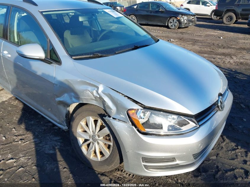 2016 Volkswagen Golf Sportwagen Tsi S 4-Door VIN: 3VWC17AU1GM510883 Lot: 43982024