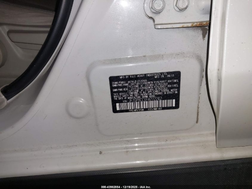 2015 Subaru Xv Crosstrek Hybrid VIN: JF2GPBCC1FH272242 Lot: 43982054