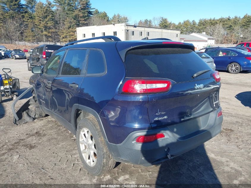 2016 Jeep Cherokee Sport VIN: 1C4PJMAB5GW197922 Lot: 43982099