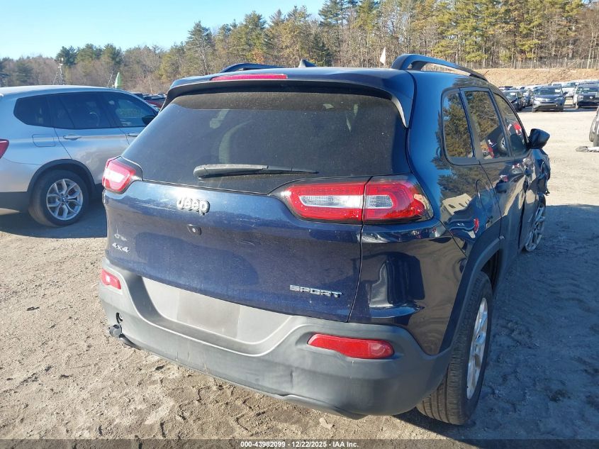 2016 Jeep Cherokee Sport VIN: 1C4PJMAB5GW197922 Lot: 43982099