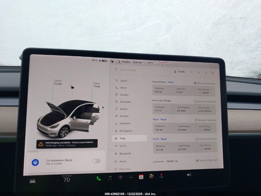 2021 Tesla Model Y Long Range Dual Motor All-Wheel Drive VIN: 5YJYGDEE7MF138667 Lot: 43982105