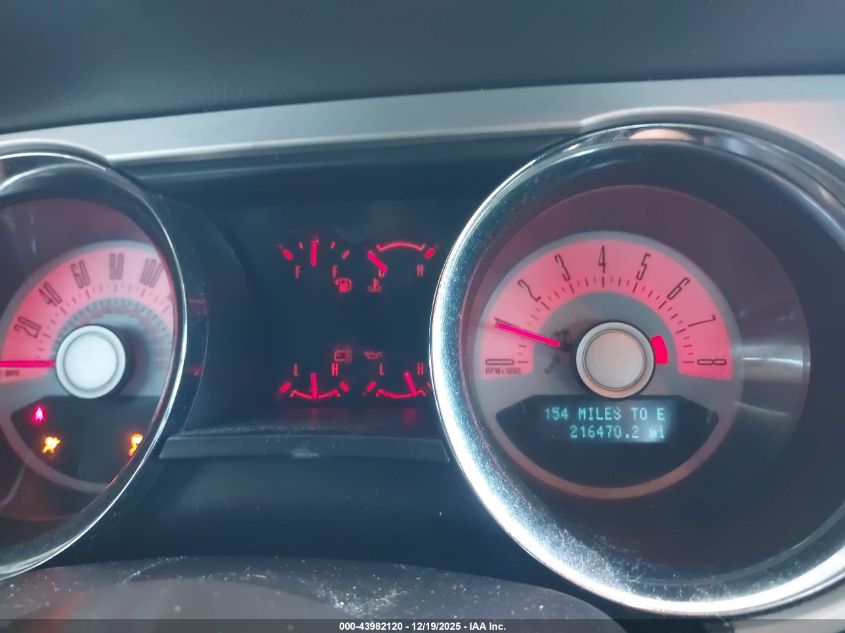 2012 Ford Mustang V6 Premium VIN: 1ZVBP8AM4C5215647 Lot: 43982120