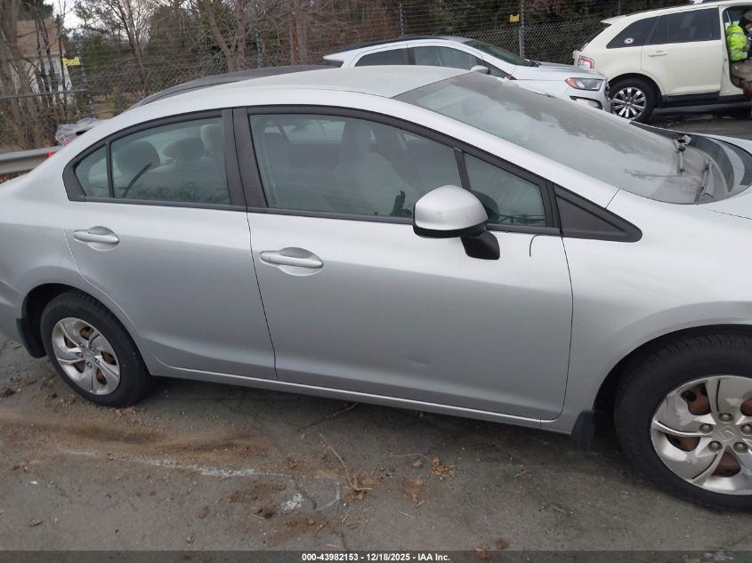 2013 Honda Civic Lx VIN: 2HGFB2F56DH555914 Lot: 43982153