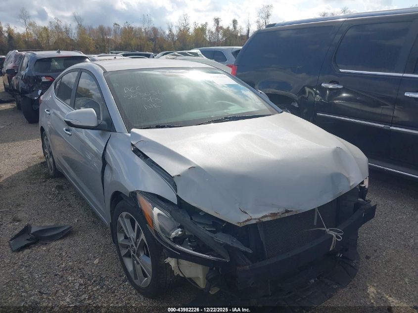 2017 Hyundai Elantra Limited VIN: KMHD84LF9HU303456 Lot: 43982226