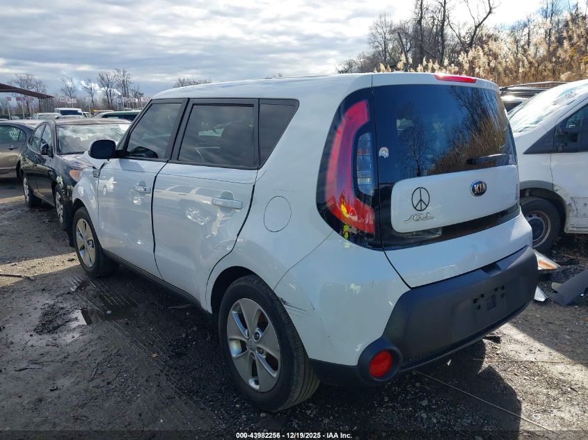 2016 Kia Soul VIN: KNDJN2A29G7836604 Lot: 43982256