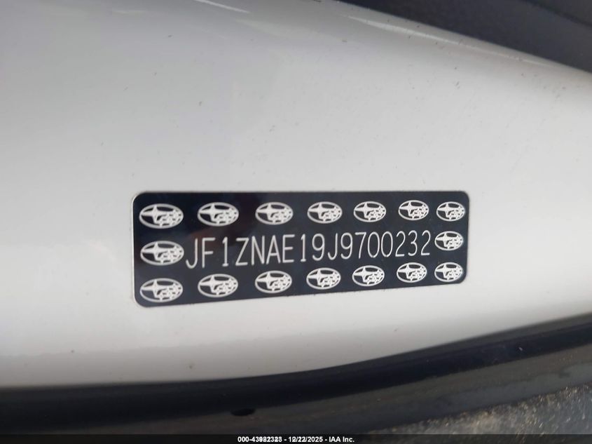 2018 Toyota 86 Gt VIN: JF1ZNAE19J9700232 Lot: 43982323