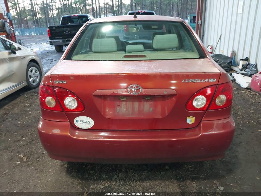 2006 Toyota Corolla Le VIN: JTDBR32EX60089724 Lot: 43982332