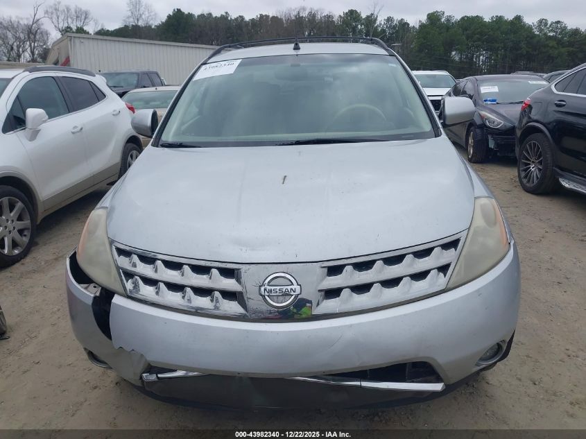 2007 Nissan Murano Sl VIN: JN8AZ08T27W512136 Lot: 43982340