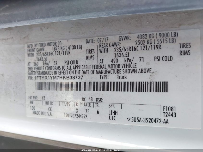 2022 Ram Promaster City Cargo Van VIN: ZFBHRFAB8N6Y54690 Lot: 43982370