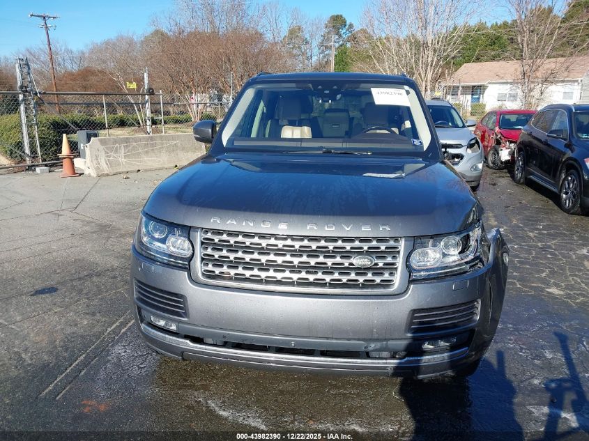 2017 Land Rover Range Rover 3.0L V6 Turbocharged Diesel Hse Td6 VIN: SALGS2FK7HA363715 Lot: 43982390