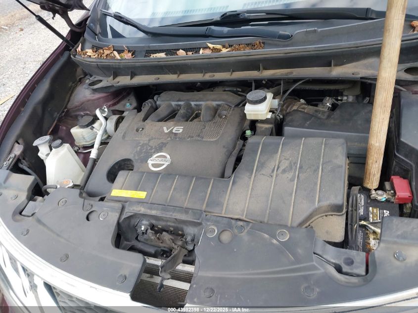 2013 Nissan Murano Sl VIN: JN8AZ1MW4DW319228 Lot: 43982398