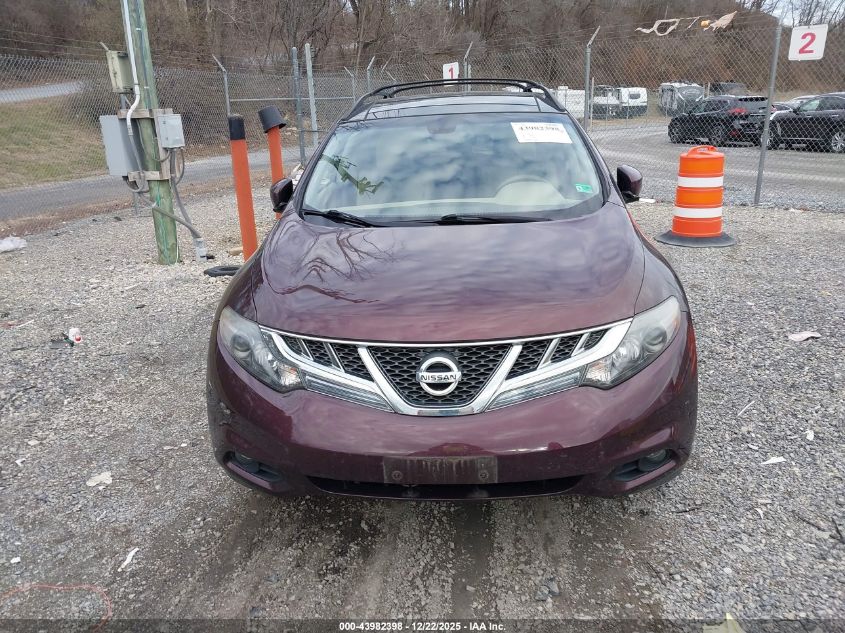 2013 Nissan Murano Sl VIN: JN8AZ1MW4DW319228 Lot: 43982398