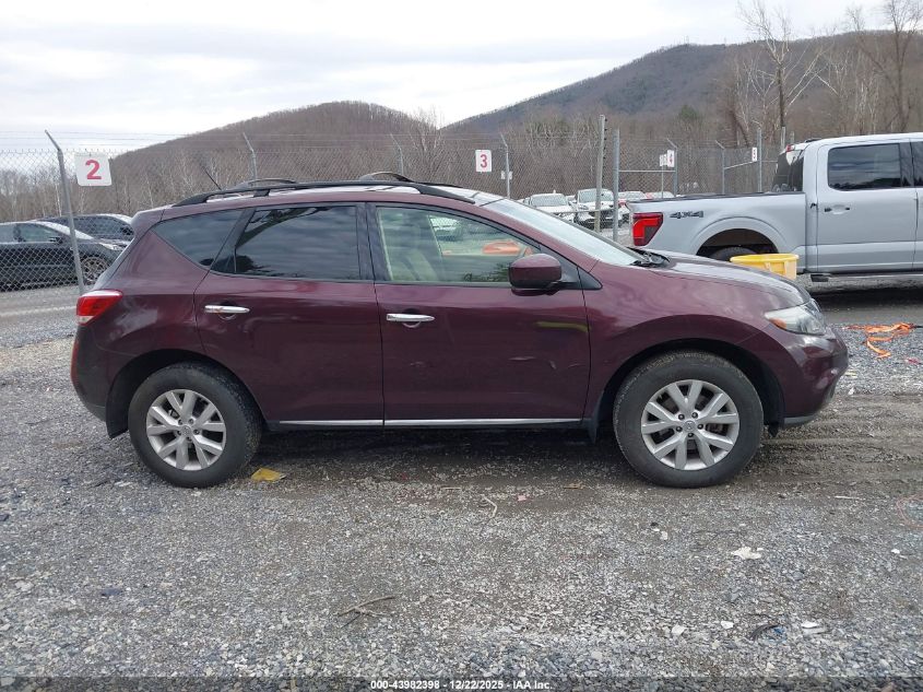 2013 Nissan Murano Sl VIN: JN8AZ1MW4DW319228 Lot: 43982398
