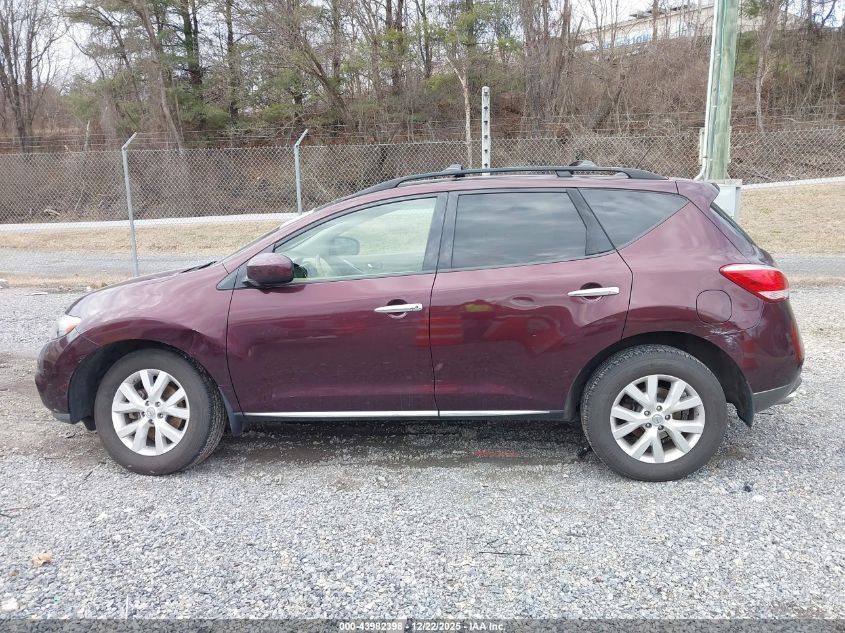 2013 Nissan Murano Sl VIN: JN8AZ1MW4DW319228 Lot: 43982398
