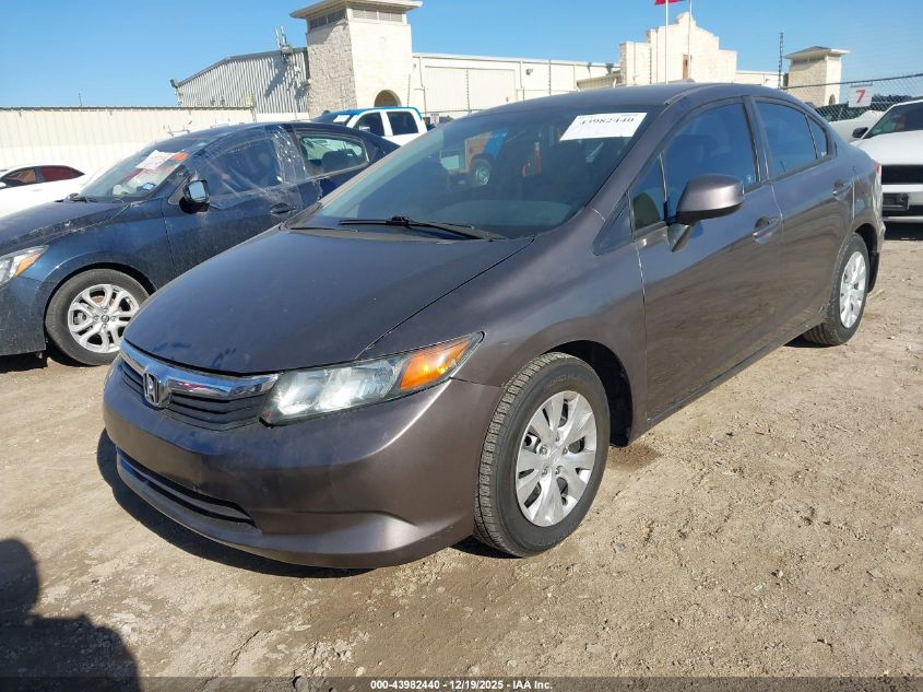 2012 Honda Civic Lx VIN: 2HGFB2F54CH591941 Lot: 43982440