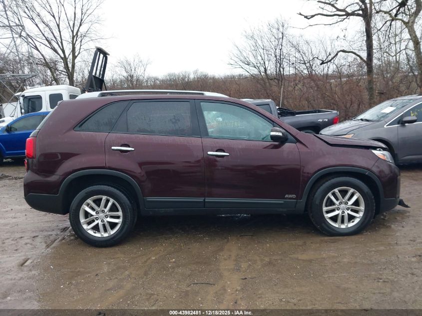 2015 Kia Sorento Lx VIN: 5XYKTCA66FG559270 Lot: 43982481