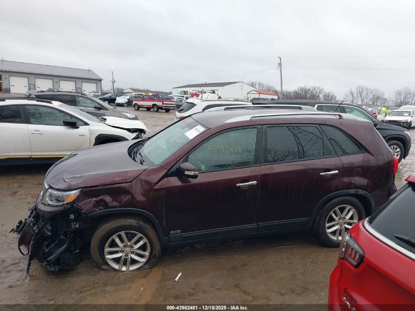 2015 Kia Sorento Lx VIN: 5XYKTCA66FG559270 Lot: 43982481