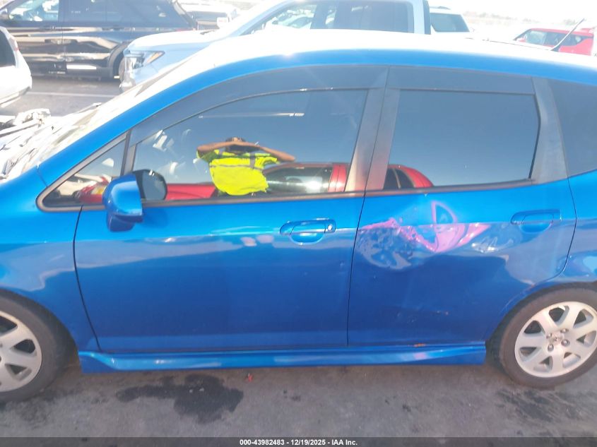 2007 Honda Fit Sport VIN: JHMGD37627S050653 Lot: 43982483