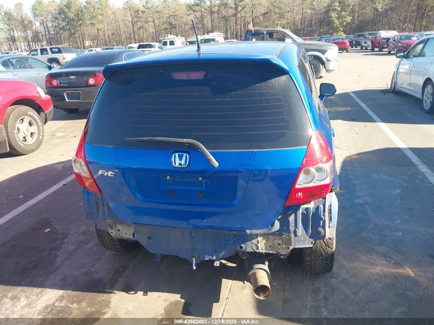 2007 Honda Fit Sport VIN: JHMGD37627S050653 Lot: 43982483