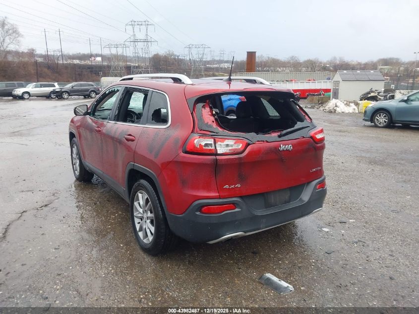 2017 Jeep Cherokee Limited 4X4 VIN: 1C4PJMDB6HD217331 Lot: 43982487