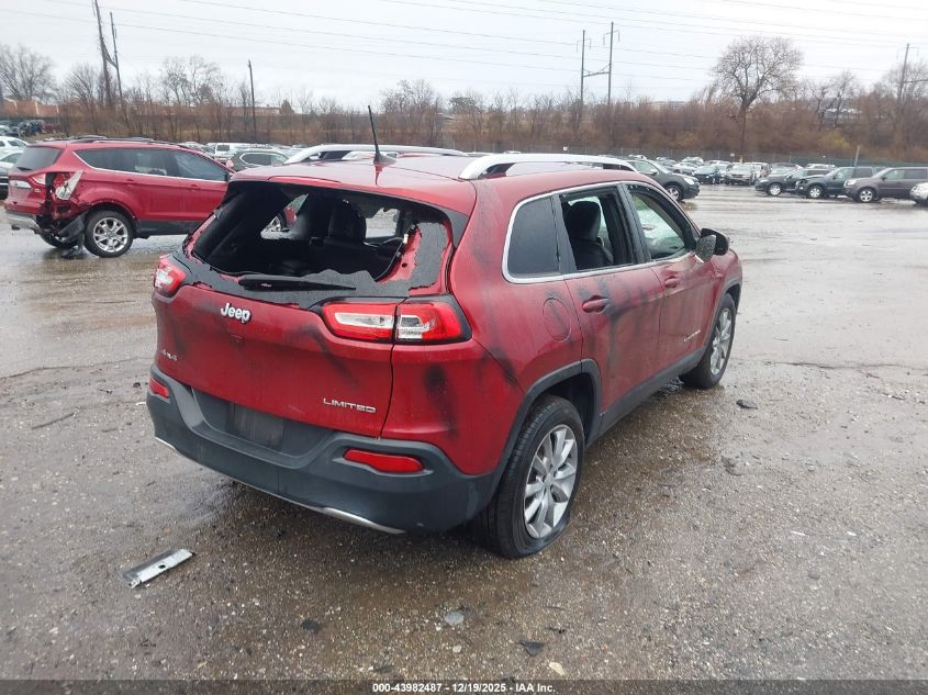 2017 Jeep Cherokee Limited 4X4 VIN: 1C4PJMDB6HD217331 Lot: 43982487