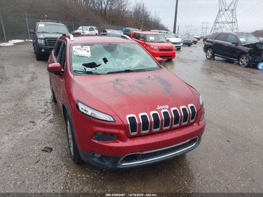 2017 Jeep Cherokee Limited 4X4 VIN: 1C4PJMDB6HD217331 Lot: 43982487