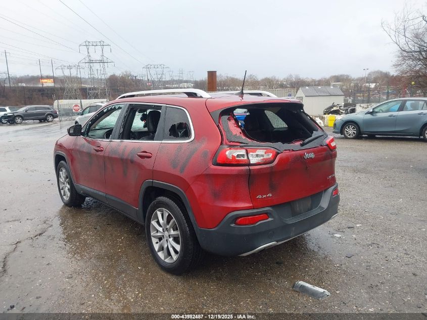 2017 Jeep Cherokee Limited 4X4 VIN: 1C4PJMDB6HD217331 Lot: 43982487