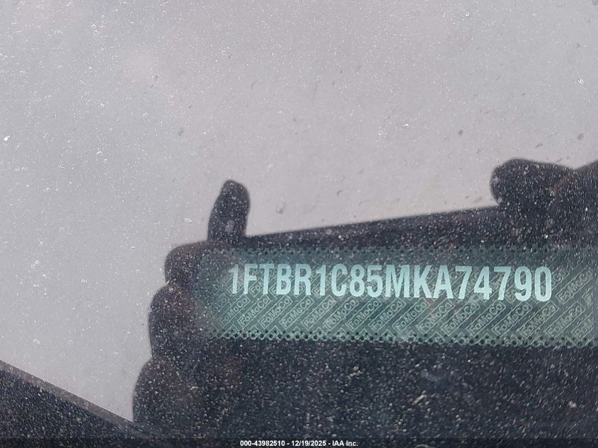 2021 Ford Transit-250 VIN: 1FTBR1C85MKA74790 Lot: 43982510