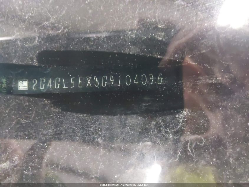 2016 Buick Regal Turbo VIN: 2G4GL5EX3G9104096 Lot: 43982559