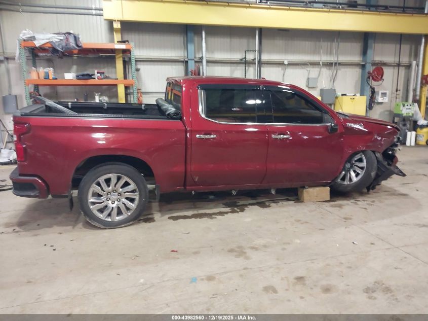 2019 Chevrolet Silverado 1500 High Country VIN: 1GCUYHEDXKZ169512 Lot: 43982560