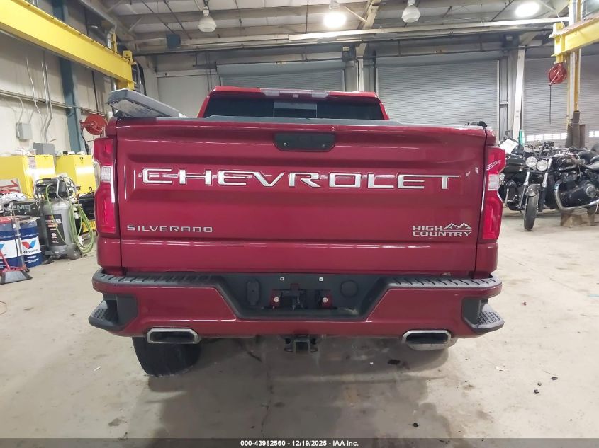 2019 Chevrolet Silverado 1500 High Country VIN: 1GCUYHEDXKZ169512 Lot: 43982560