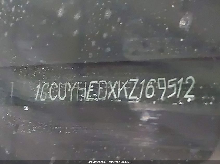 2019 Chevrolet Silverado 1500 High Country VIN: 1GCUYHEDXKZ169512 Lot: 43982560