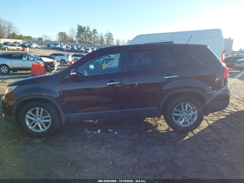 2014 Kia Sorento Lx VIN: 5XYKT3A63EG447704 Lot: 43982568