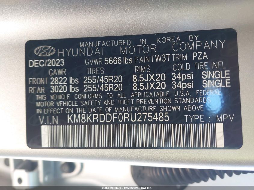 2024 Hyundai Ioniq 5 Disney100 Platinum Edition VIN: KM8KRDDF0RU275485 Lot: 43982609