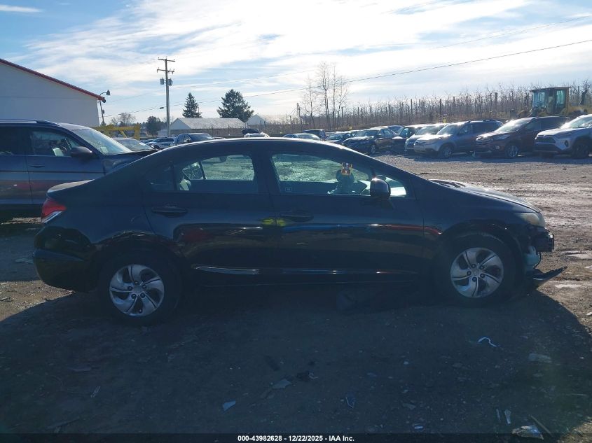 2013 Honda Civic Lx VIN: 19XFB2F51DE022461 Lot: 43982628