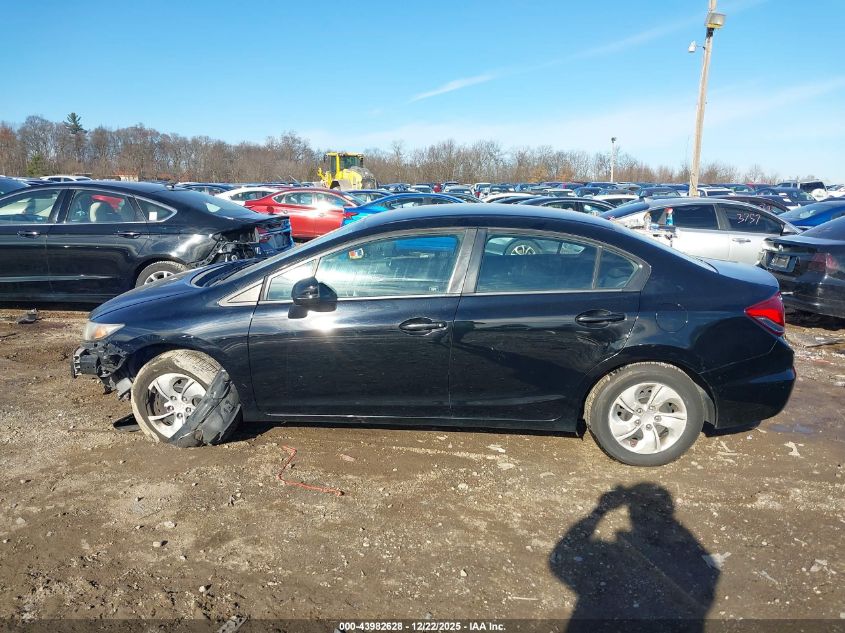 2013 Honda Civic Lx VIN: 19XFB2F51DE022461 Lot: 43982628