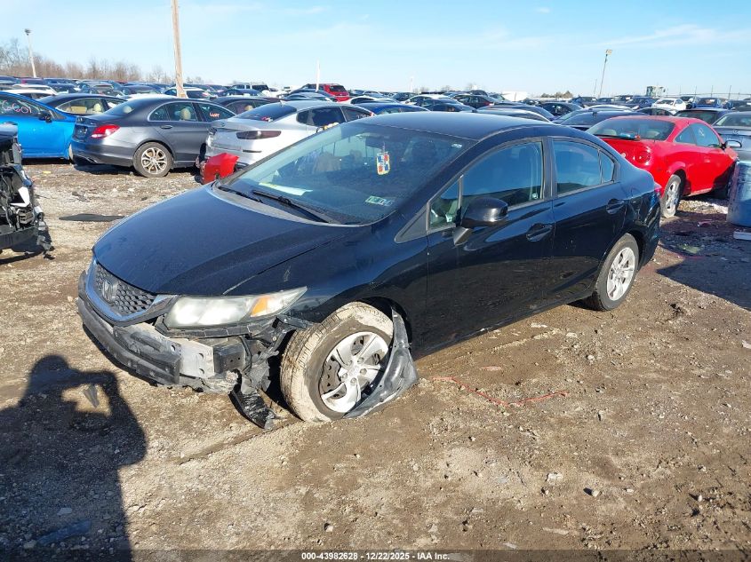 2013 Honda Civic Lx VIN: 19XFB2F51DE022461 Lot: 43982628