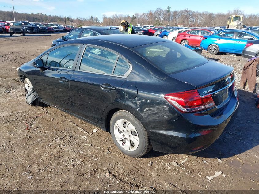 2013 Honda Civic Lx VIN: 19XFB2F51DE022461 Lot: 43982628