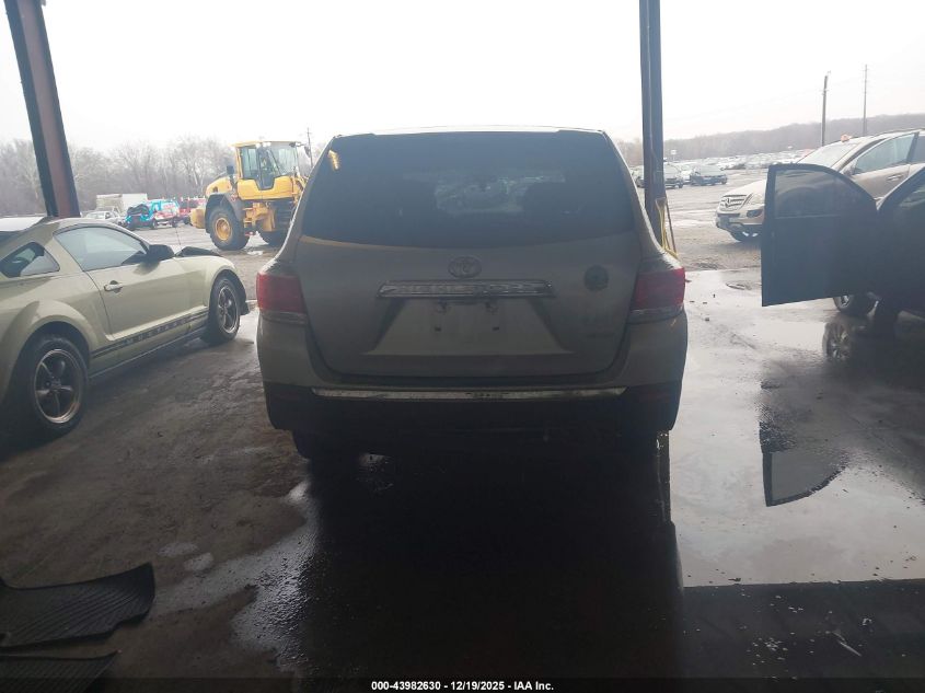 2013 Toyota Highlander Base V6 VIN: 5TDBK3EH0DS219062 Lot: 43982630