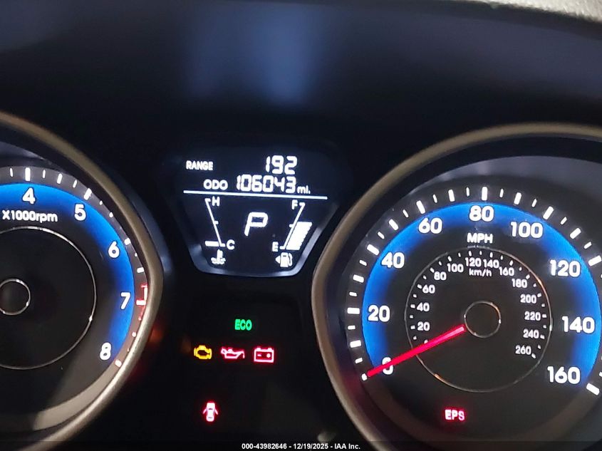 2012 Hyundai Elantra Gls (Ulsan Plant) VIN: KMHDH4AE2CU274272 Lot: 43982646