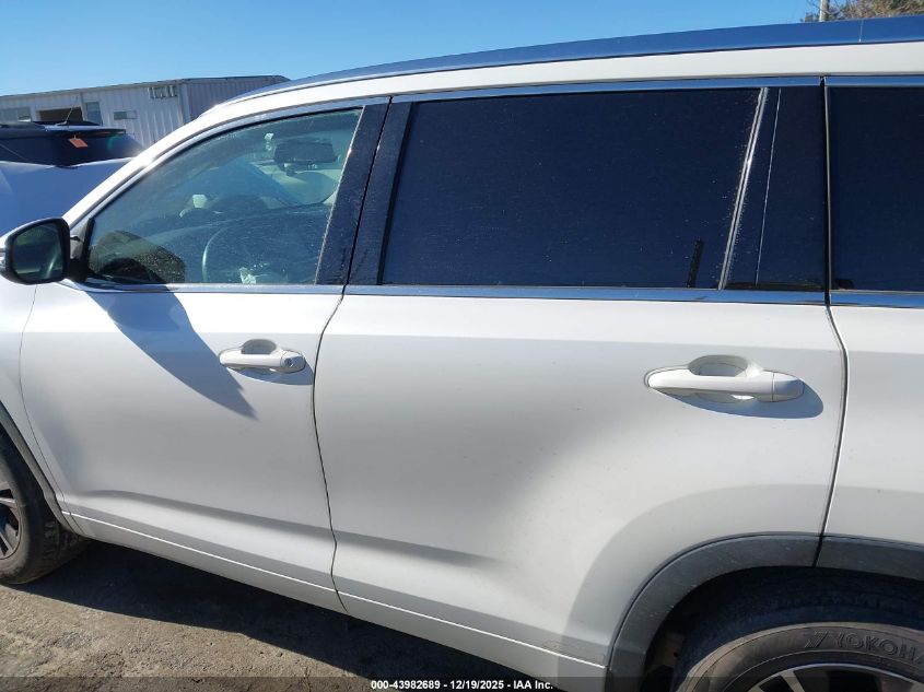 2016 Toyota Highlander Xle V6 VIN: 5TDKKRFH5GS129332 Lot: 43982689