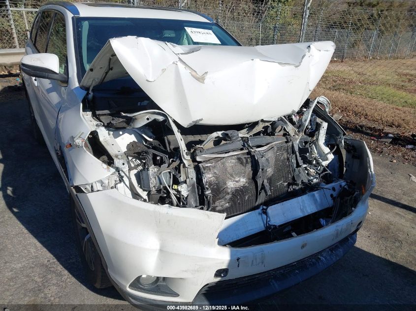 2016 Toyota Highlander Xle V6 VIN: 5TDKKRFH5GS129332 Lot: 43982689