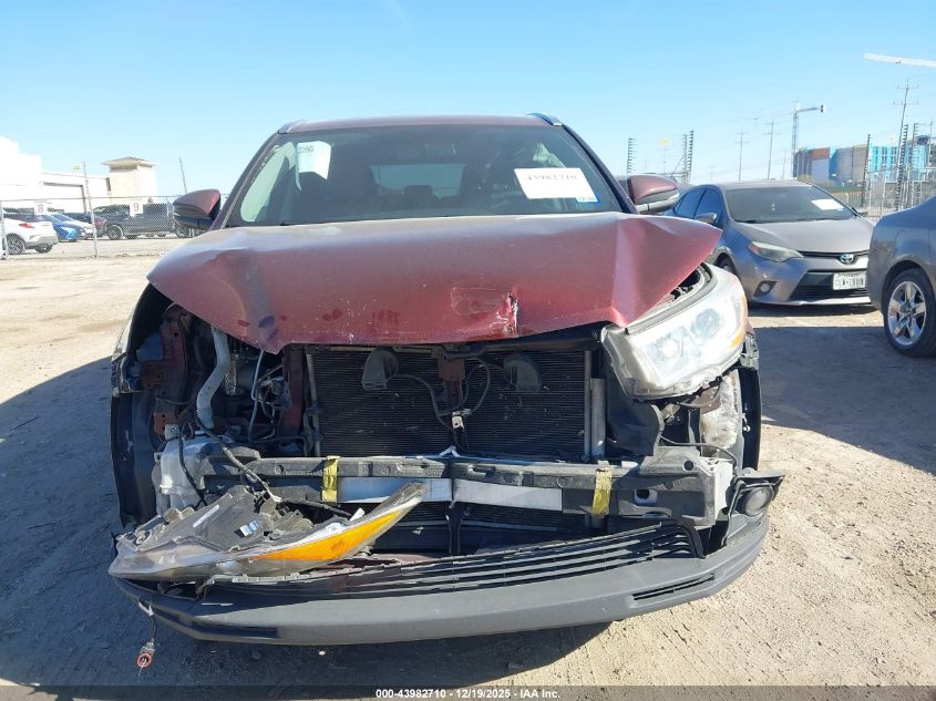 2015 Toyota Highlander Xle V6 VIN: 5TDJKRFH7FS212206 Lot: 43982710